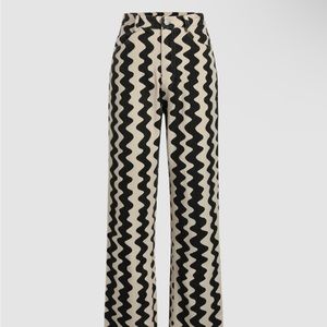 Wavy Retro Straight Leg Pants